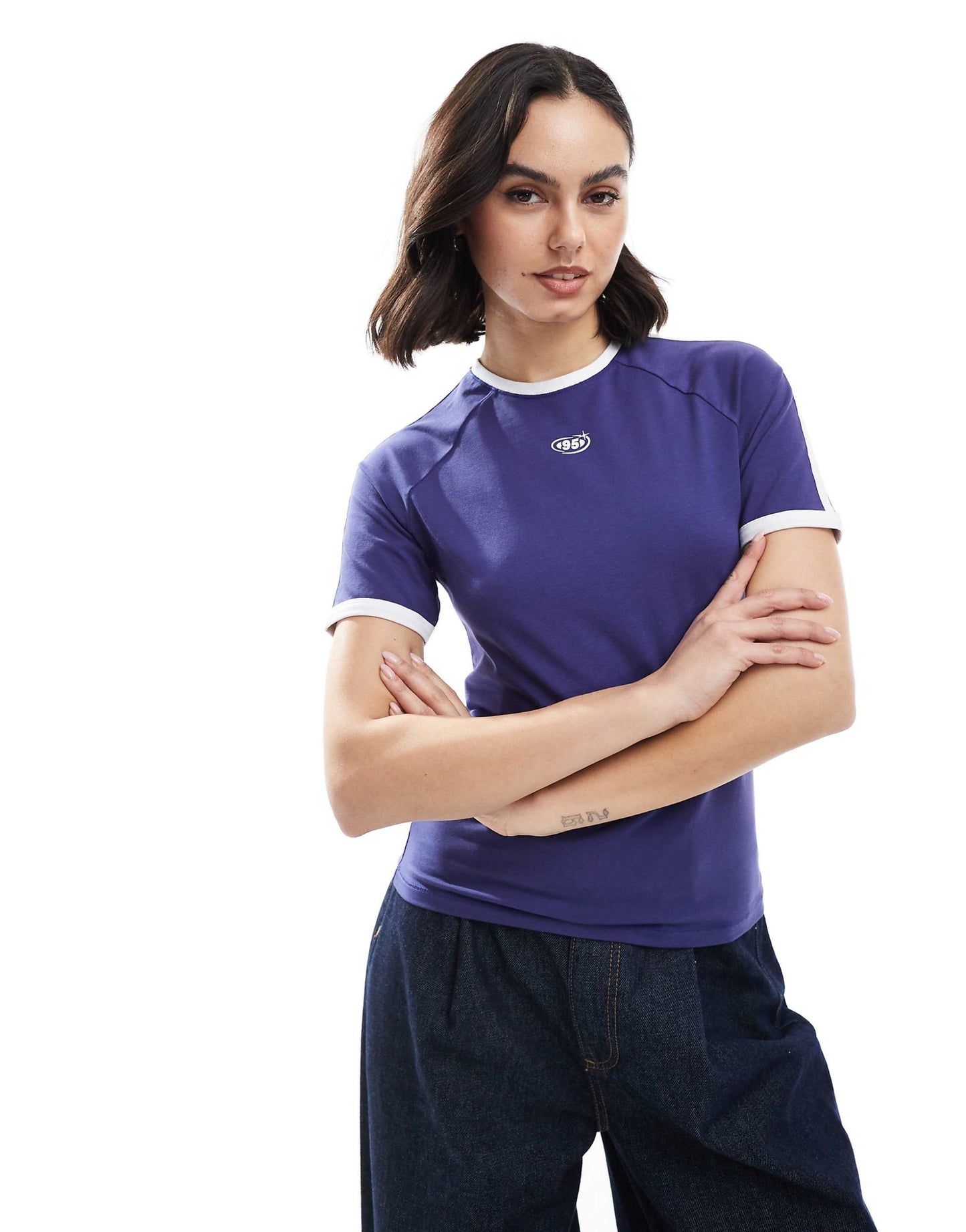 Contrast Detail Sporty Tee