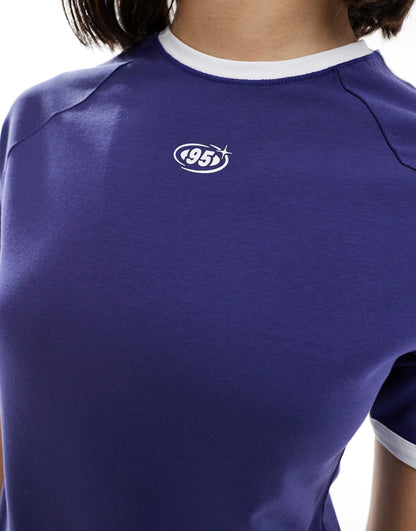 Contrast Detail Sporty Tee
