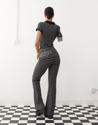 Penelope Striped Foldover Waistband Co-Ord Trousers