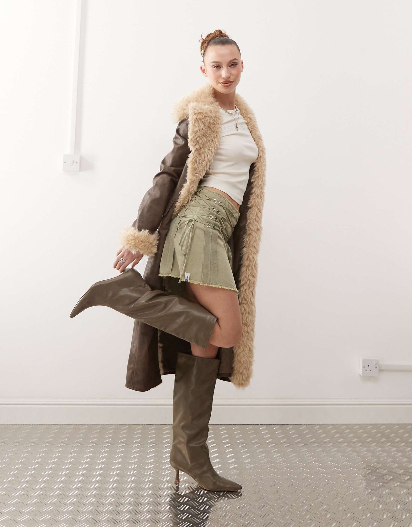 Darcie Corded Detail Awkward Length Skirt