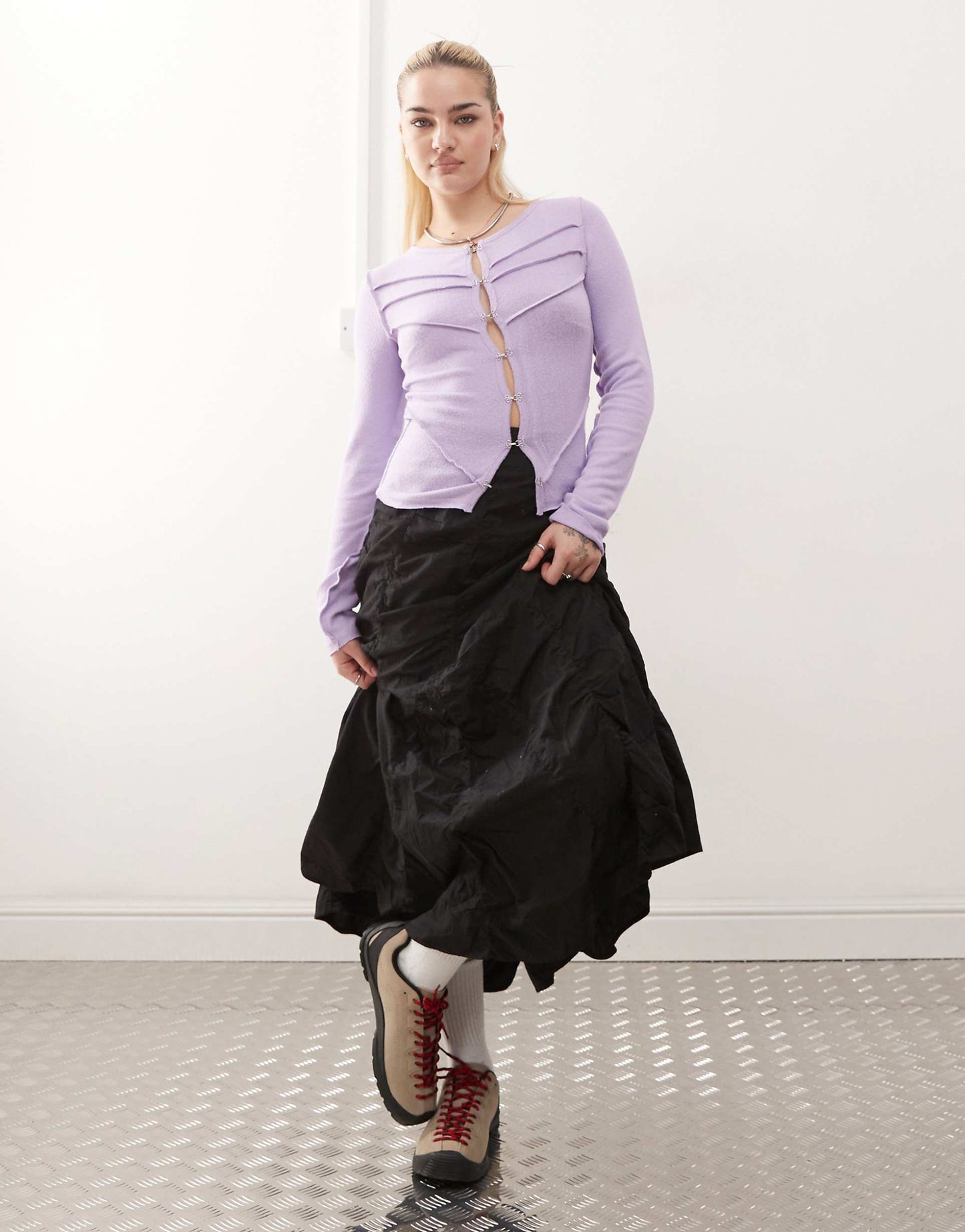 Hazel Sheer Mesh Hook And Eye Top