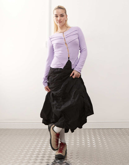 Hazel Sheer Mesh Hook And Eye Top