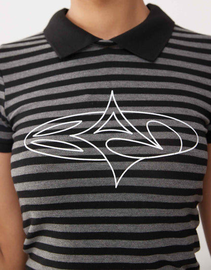 Penelope Striped Collar Baby T-Shirt Co-Ord