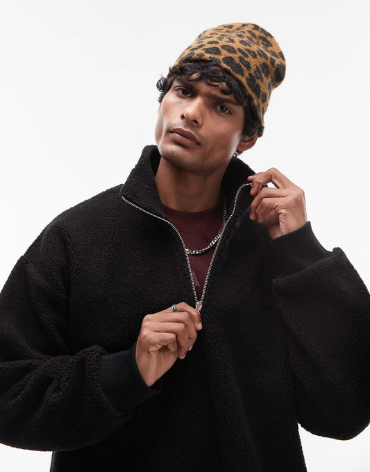 1/4 Zip Borg Sweatshirt