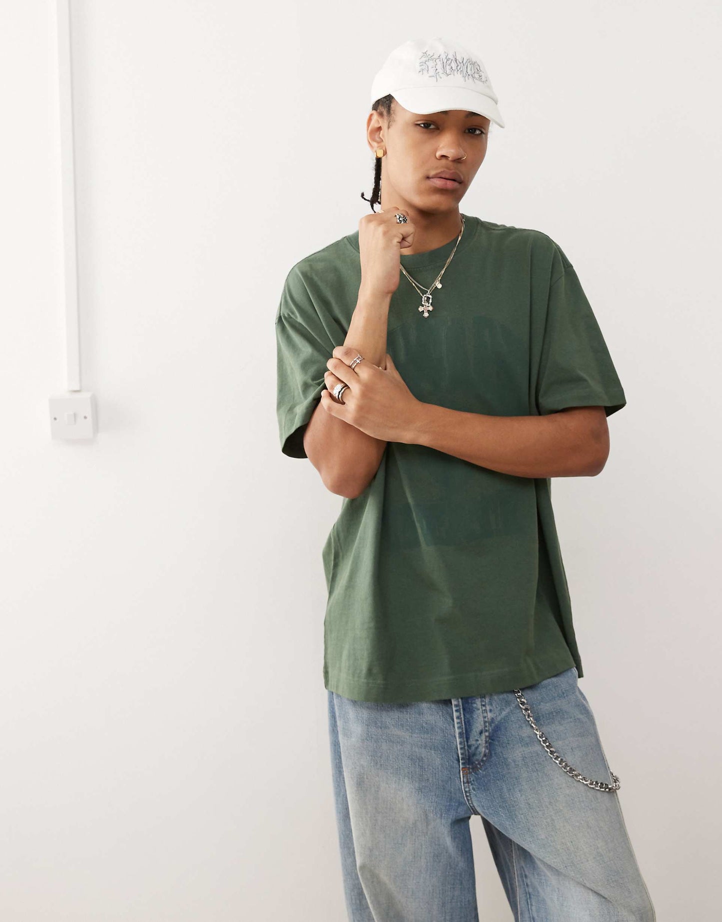 Oversized T-Shirt With College Graphic Print