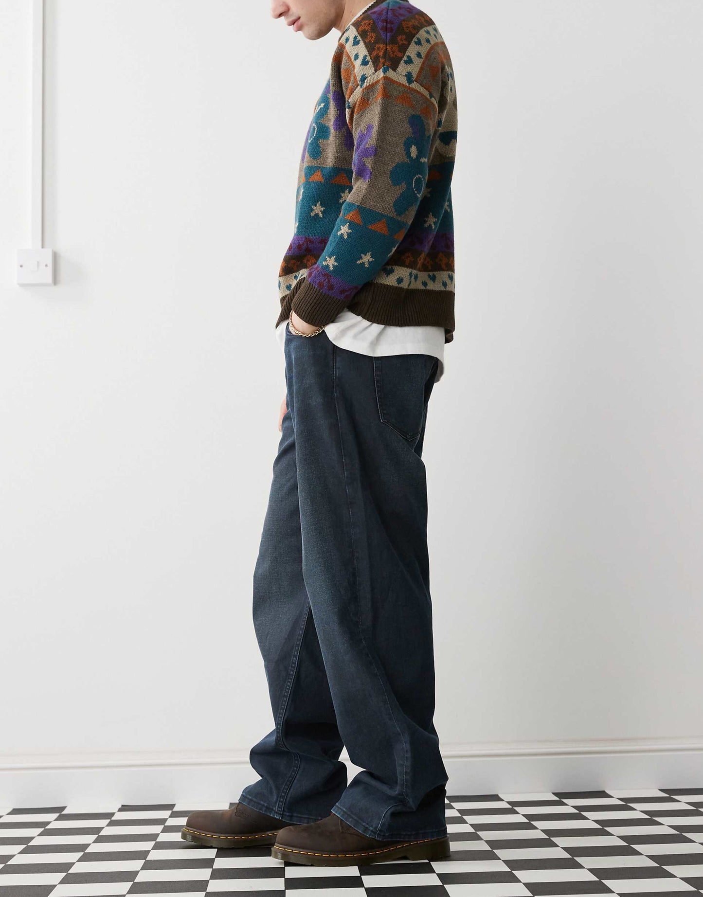 Sphere Low Waist Baggy Fit Jeans