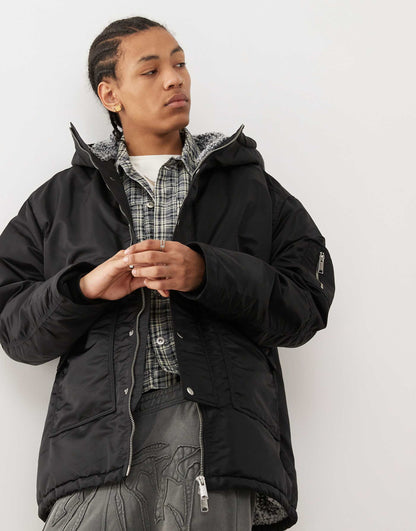 Baloo Parka Coat With Borg Lining