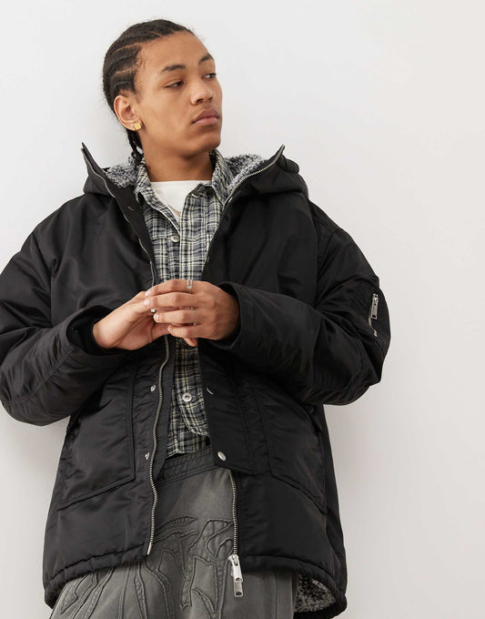 Baloo Parka Coat With Borg Lining