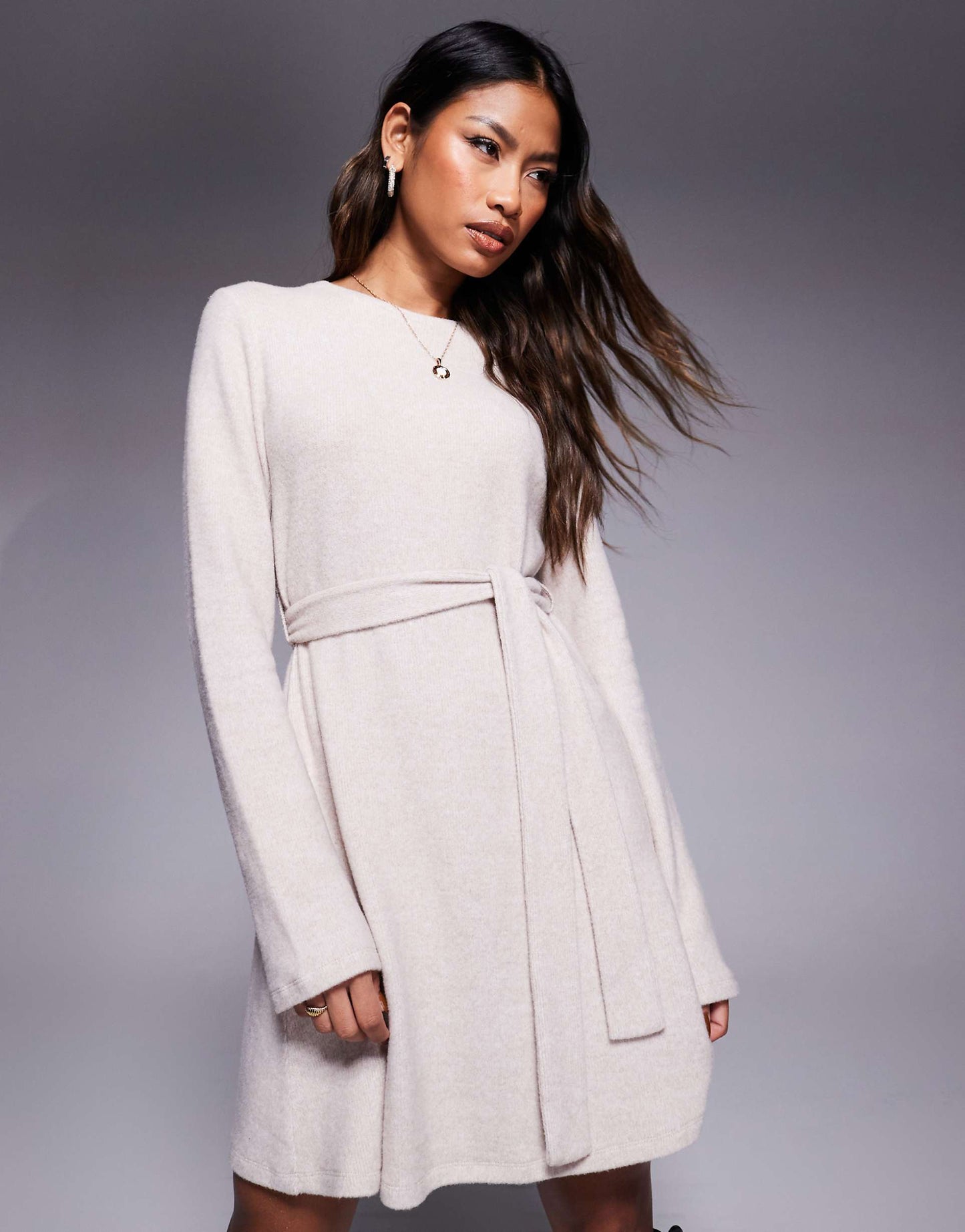 Supersoft Belted Swing Mini Dress