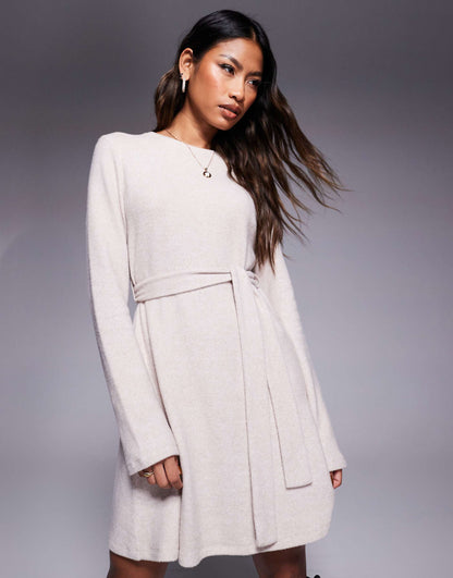 Supersoft Belted Swing Mini Dress