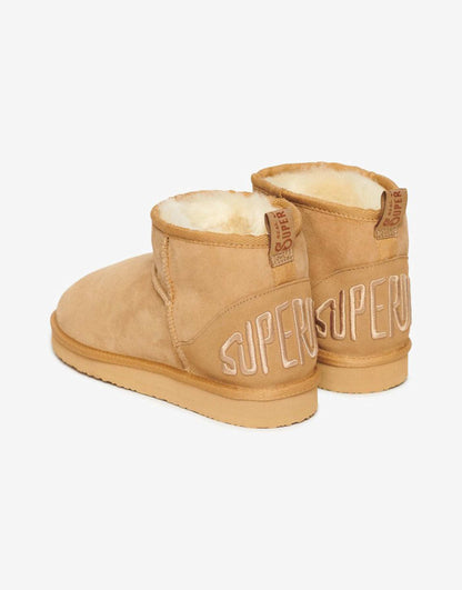 Suede Sherpa Mini Boots