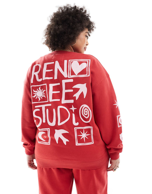 Exclusive Logo Graphic Sweatshirt Co-Ord