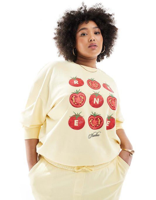 Exclusive Sweatshirt With Tomato Logo Graphic Co-Ord