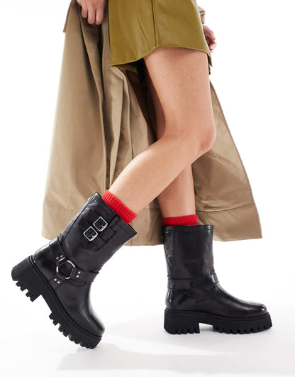 Loxley' Heel Leather Boots