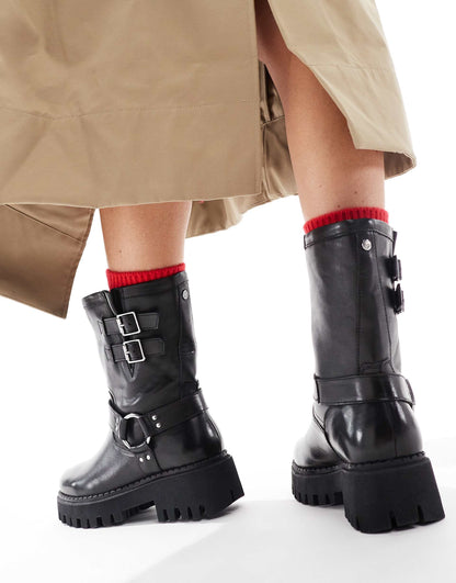 Loxley' Heel Leather Boots