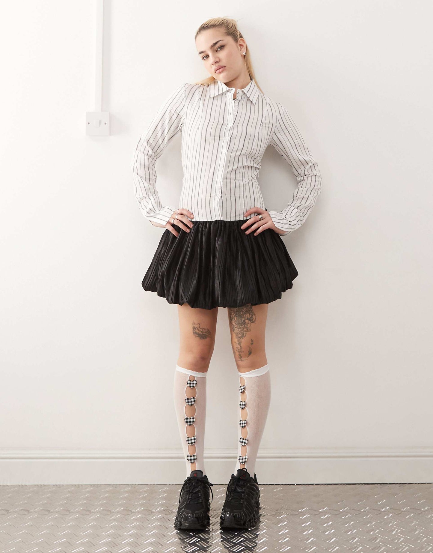 Shirt Dress With Bubble Skirt