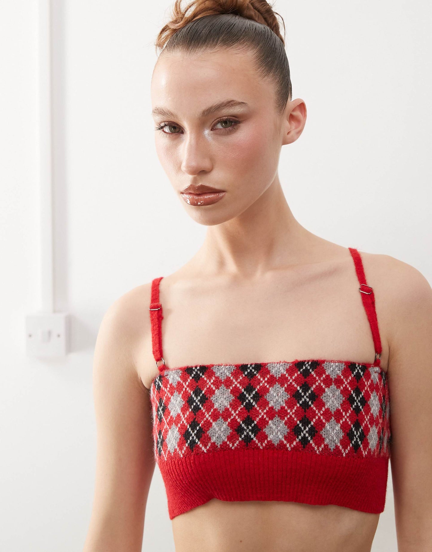 Plaid Cropped Cami