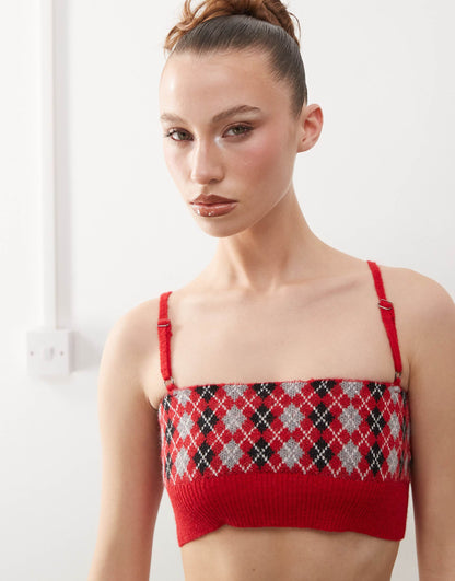 Plaid Cropped Cami