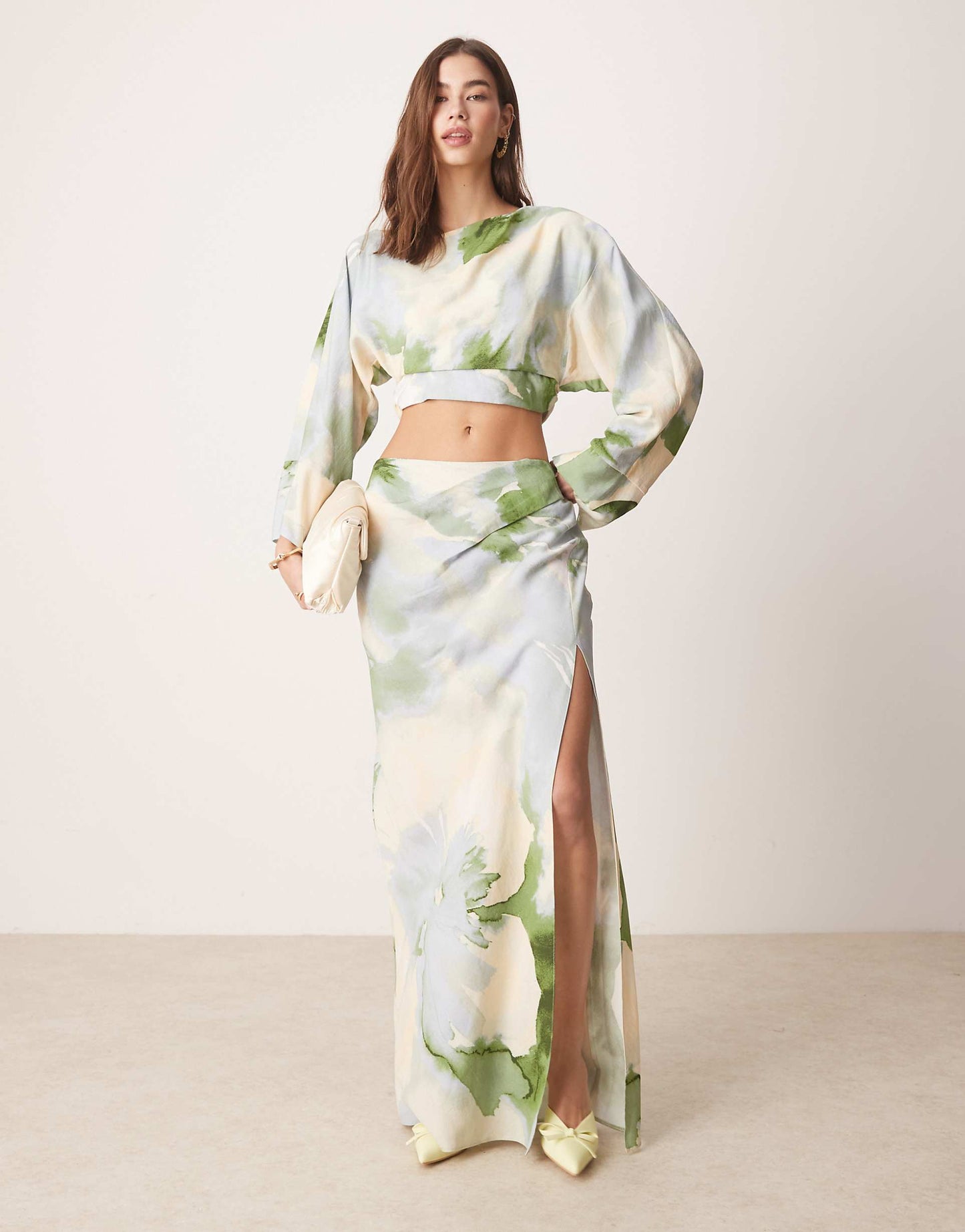 Fallen Shoulder Cut Out Midaxi Dress