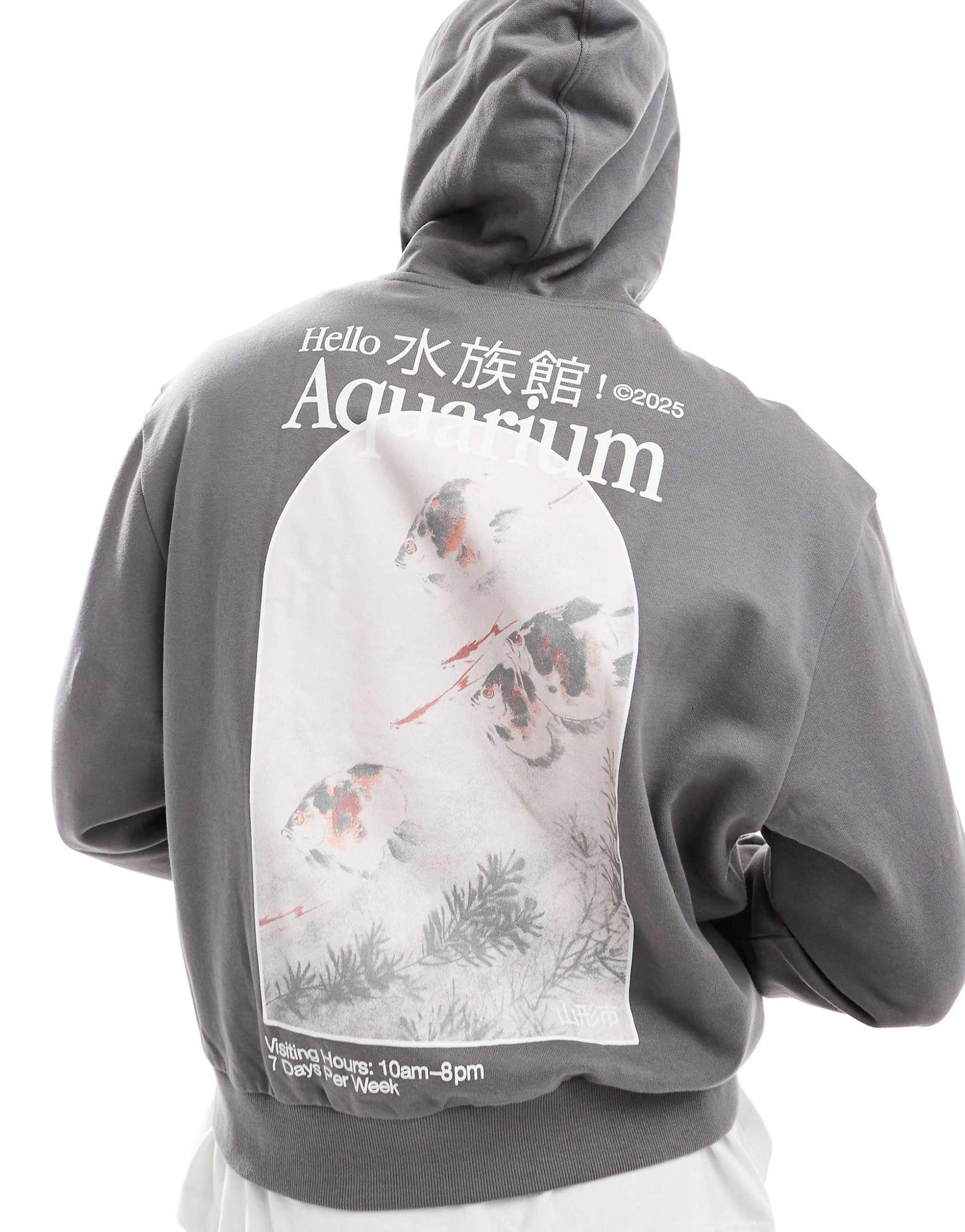 Oversized Hoodie With Photographic Back Print