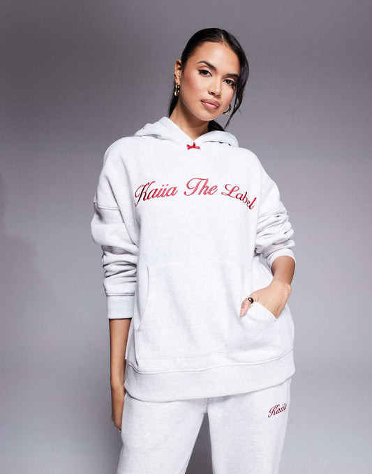 The Label Bow Oversized Hoodie And Joggers Co-Ord