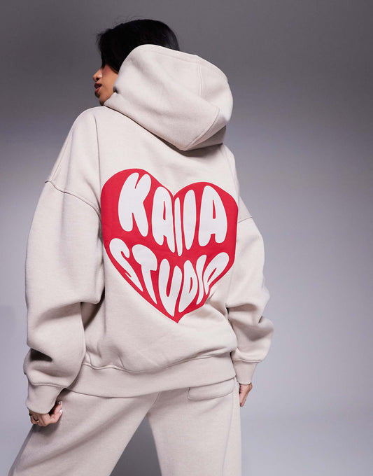 Heart Logo Oversized Hoodie Co-Ord