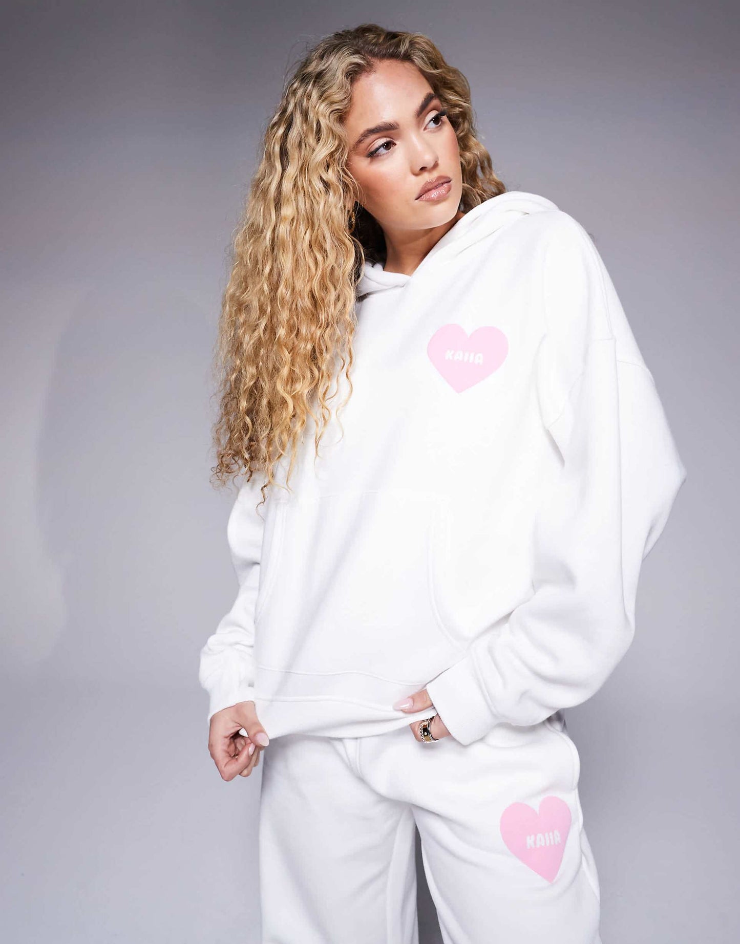 Love Hearts Oversized Hoodie Co-Ord