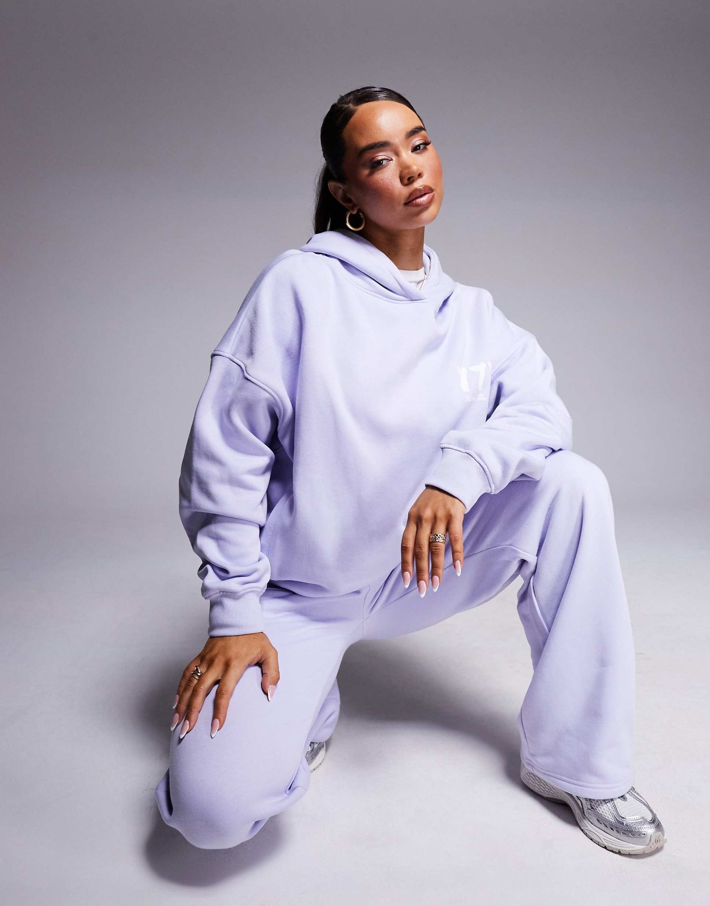 Angel Back Print Oversized Hoodie Co-Ord
