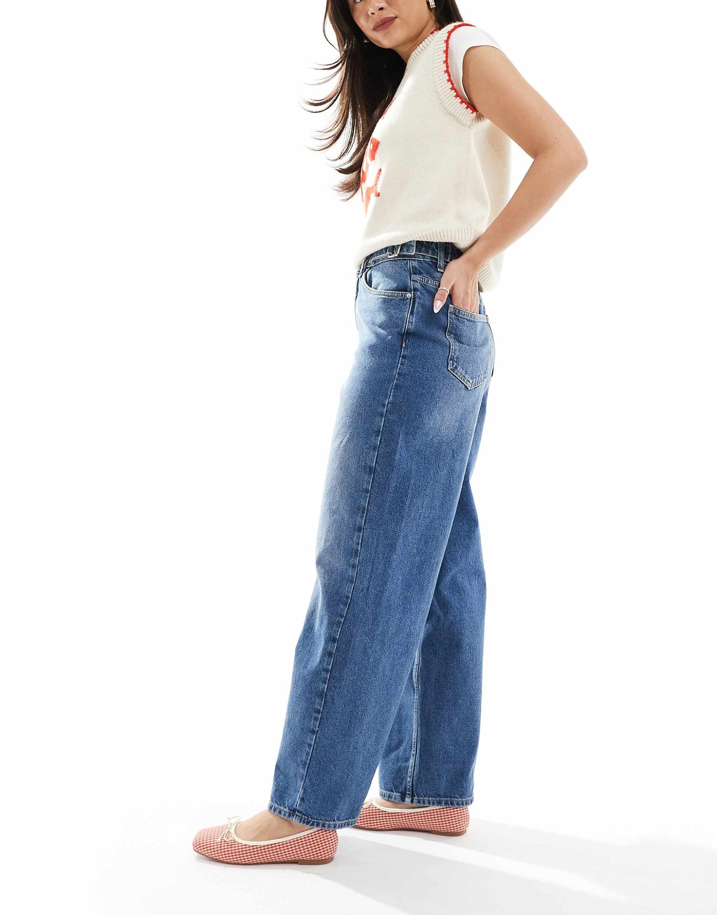 Cinched Waist Baggy Jean
