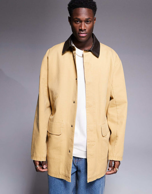 Washed Cotton Car Coat