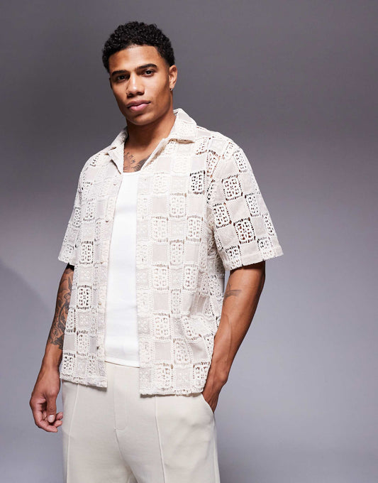 Boxy Premium Crochet Shirt
