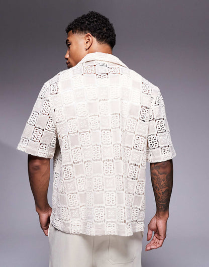 Boxy Premium Crochet Shirt