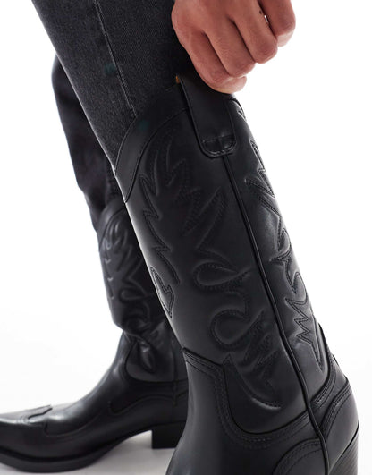 Stitch Detail Cowboy Boot