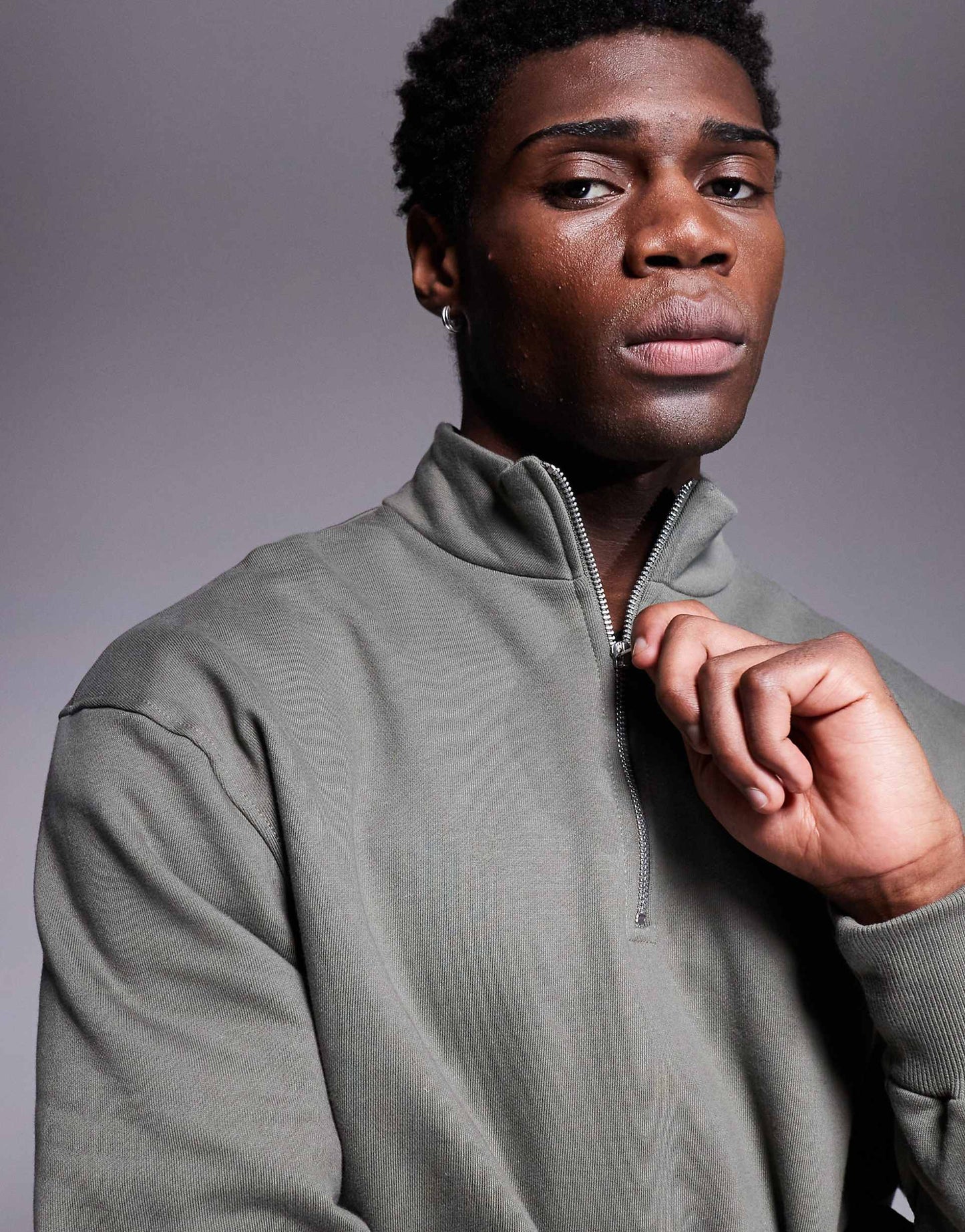 Premium Heavyweight Boxy Oversized Quarter Zip Sweatshirt 400Gsm