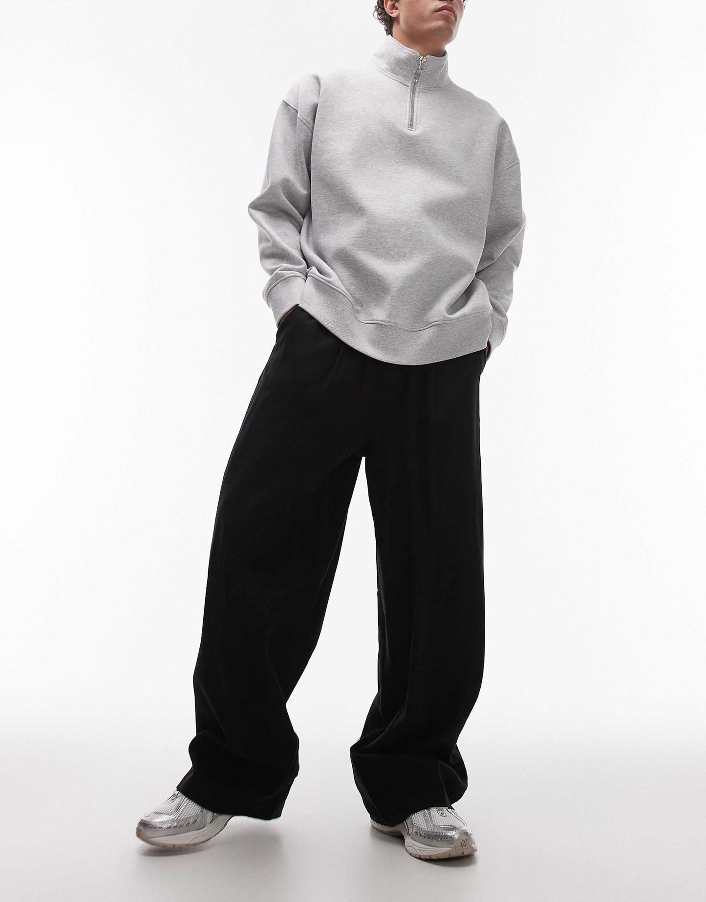 Casual Linen Blend Relaxed Trousers