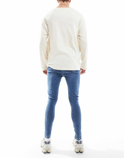 Mens Spray On Ripped Jean