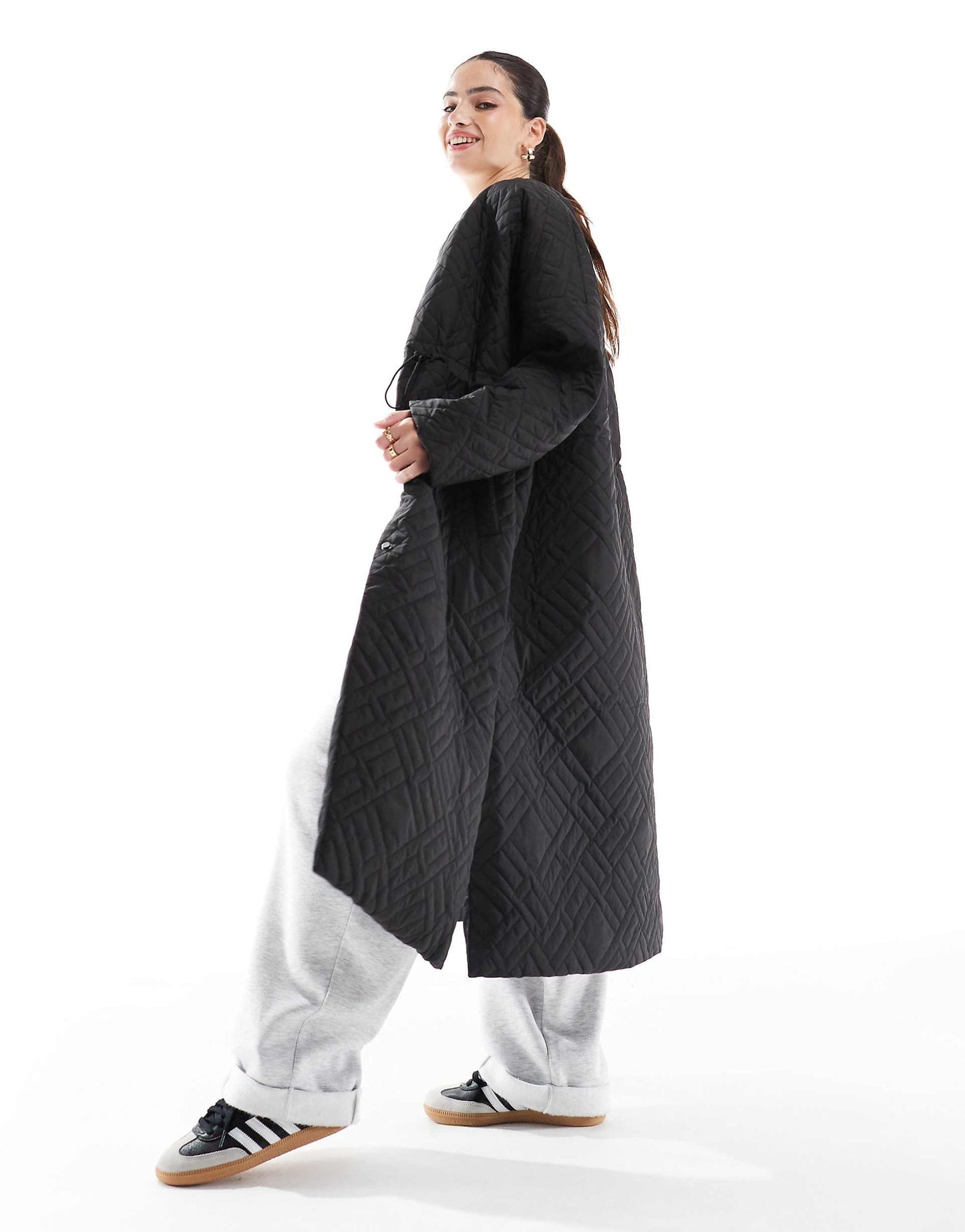 Womens Longline Puffer Jacket