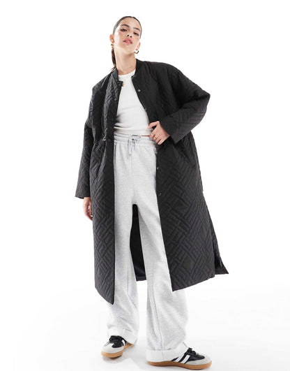 Womens Longline Puffer Jacket