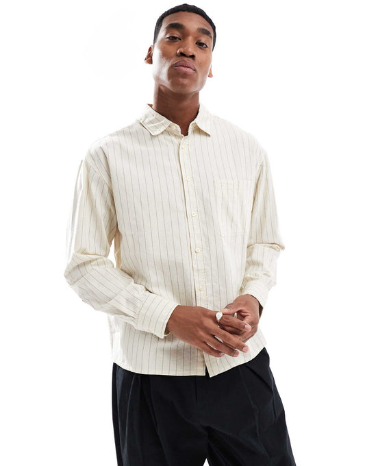 Cropped Oxford Long Sleeve Shirt