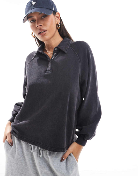 Oversized Collared Lounge Fleece Sweater