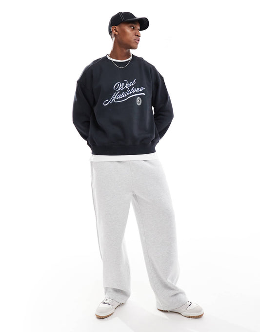 Box Fit Graphic Crew Sweater