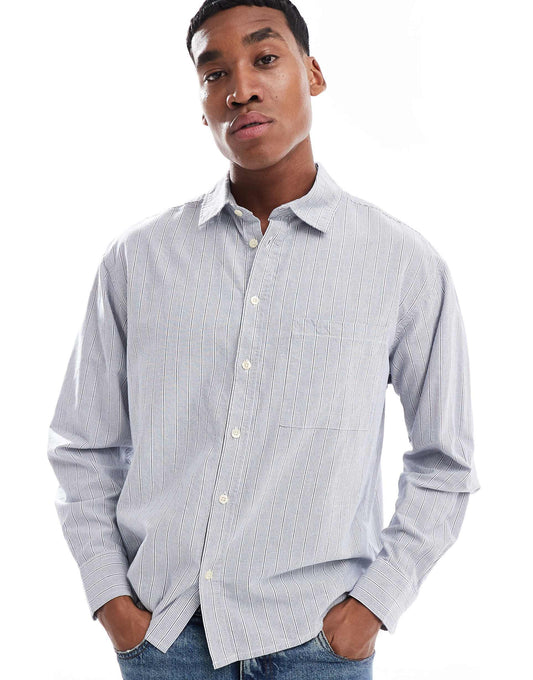 Cropped Oxford Long Sleeve Shirt