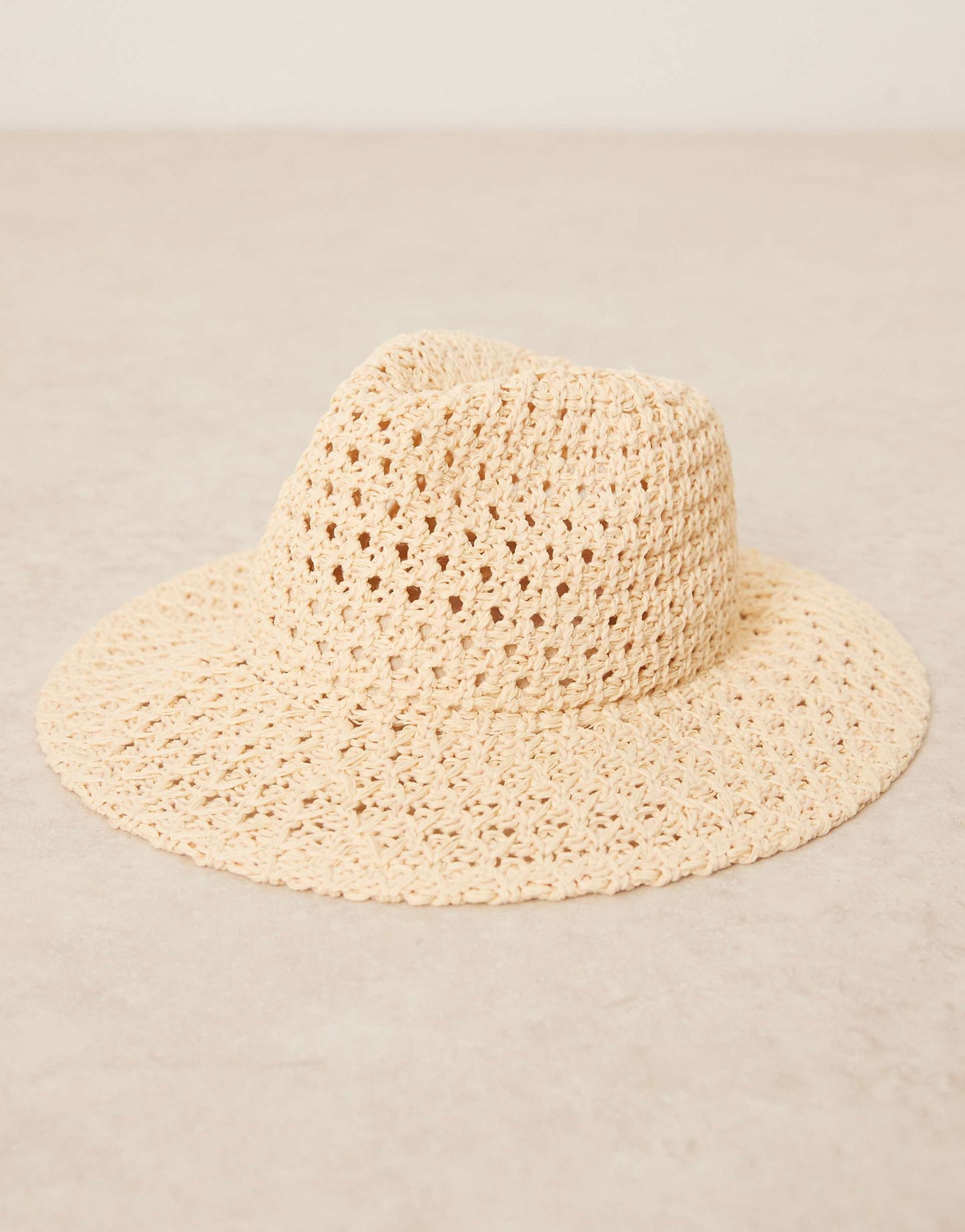 Crochet Knit Packable Fedora