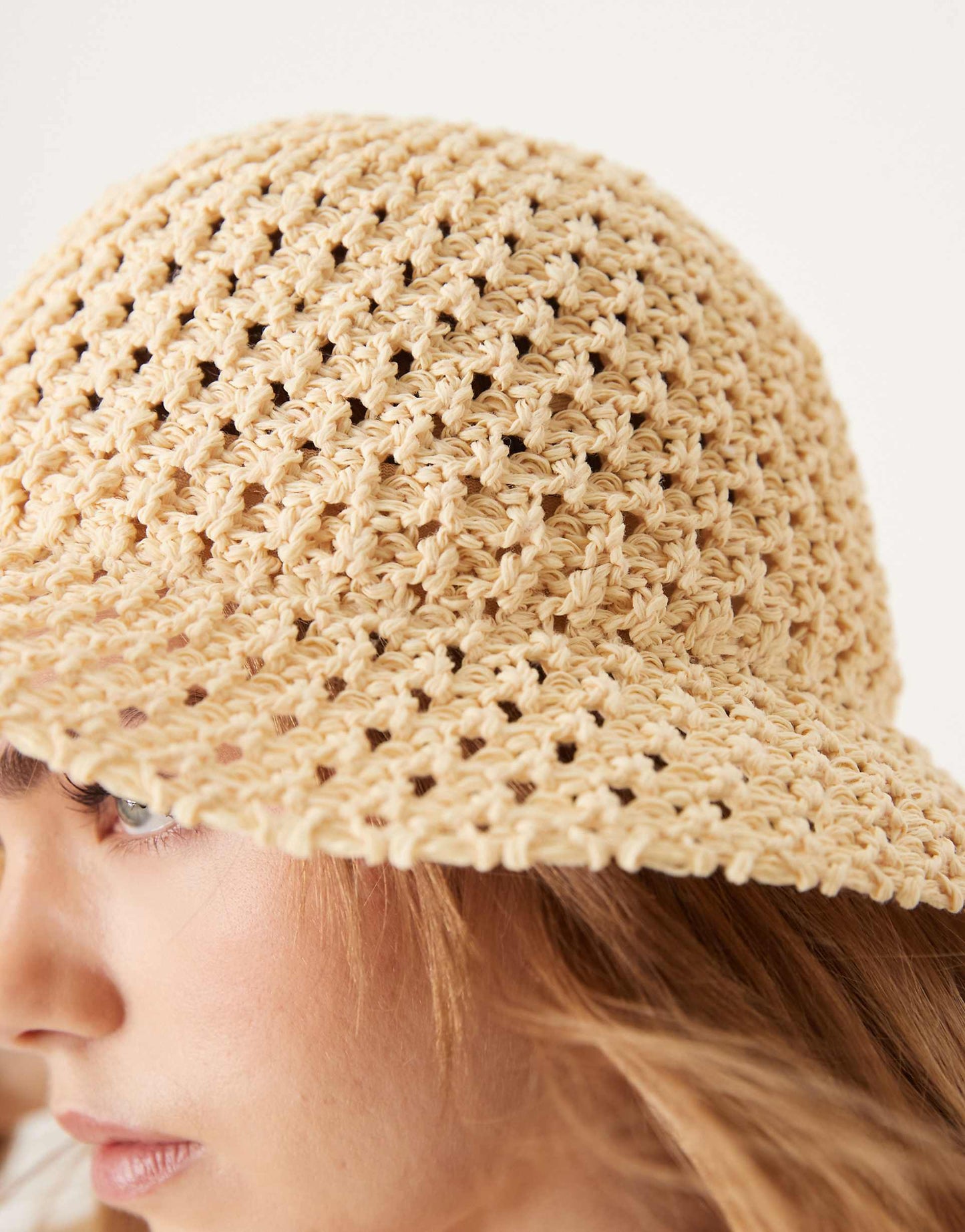 Open Knit Packable Crochet Bucket