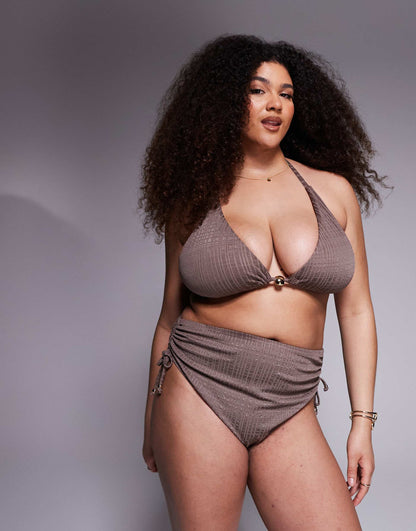 Curve Tayla High Leg High Waist Bikini Bottom