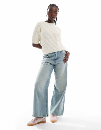 Chunky Ribbed Knit T-Shirt