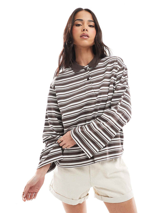 Long Sleeve Polo Top