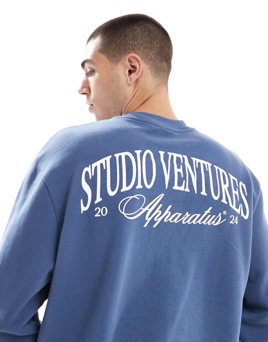 Oversized Boxy Sweatshirt With Front And Back Print