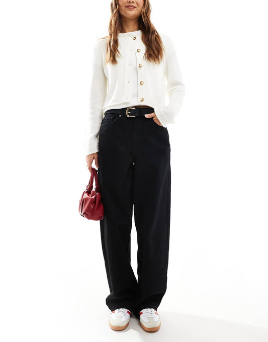 Broderie Heart Pocket Baggy Jean