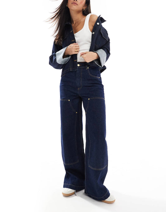 Wide Leg  Workwear Jeans